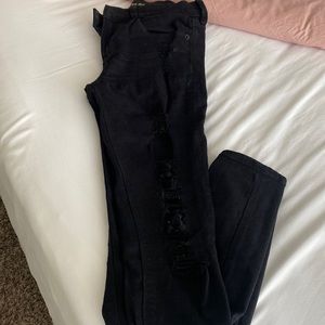 Black ripped jeans - express